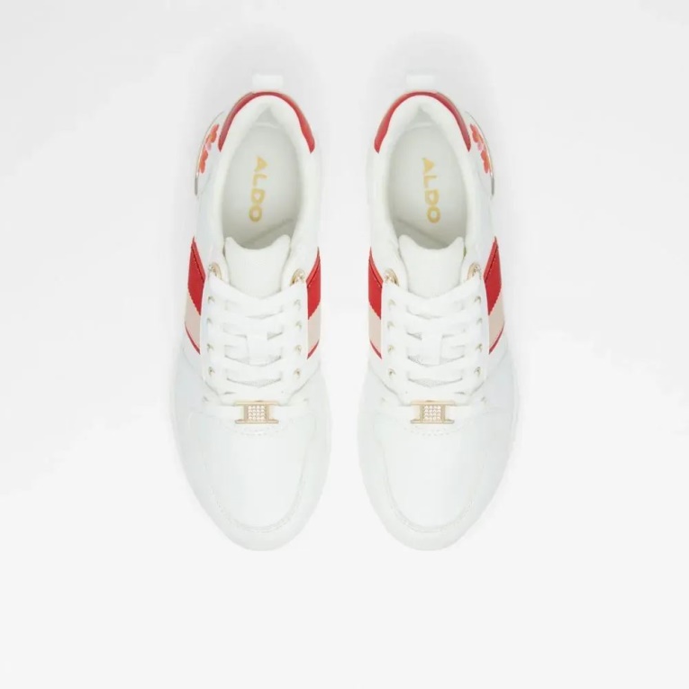 Sneaker De Mujer Con Cuña Y Cordones De Aldo Fashion Lucky Otro Rojo