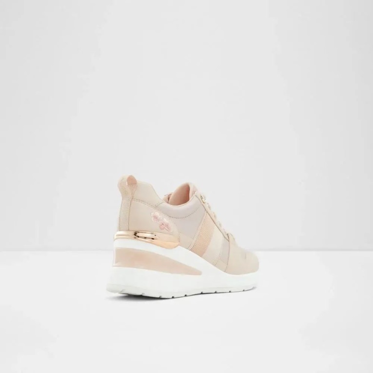 Rosa Claro Lucky Zapatillas Deportivas Con Cuña Y Cordones De Mujer Moda Aldo