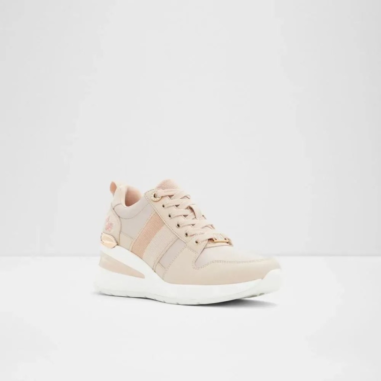 Rosa Claro Lucky Zapatillas Deportivas Con Cuña Y Cordones De Mujer Moda Aldo