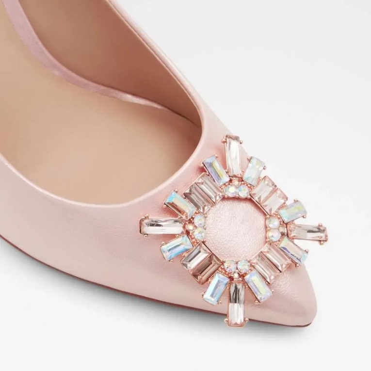 Zapatos De Salón De Mujer Con Tacón Medio Mahara De Aldo Fashion Rosa Claro