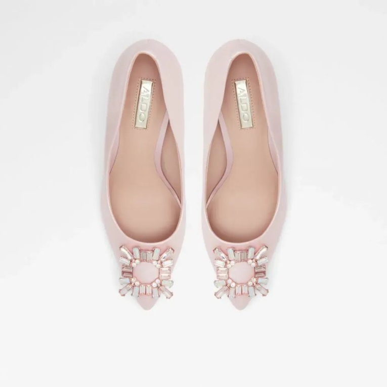Zapatos De Salón De Mujer Con Tacón Medio Mahara De Aldo Fashion Rosa Claro
