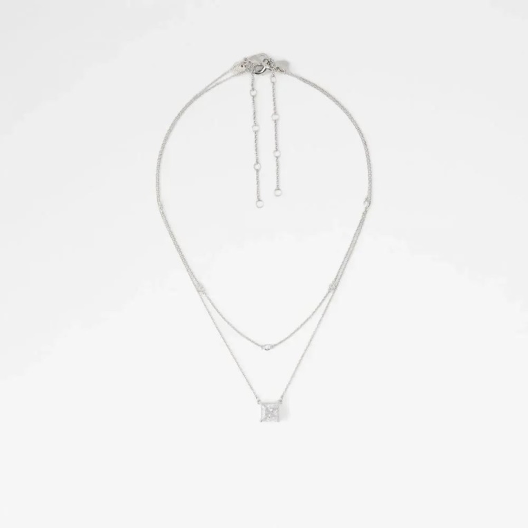 Aldo Fashion Silver/clear Multi Manedegyn Accesorios De Mujer Collar