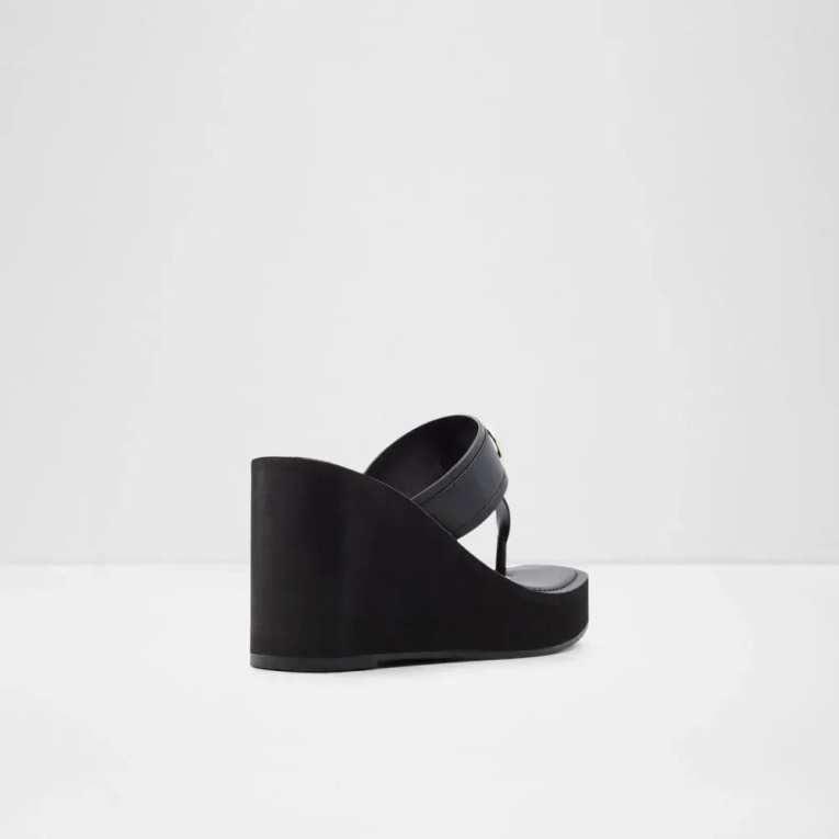 Negro - Sandalias Con Cuña De Mujer Aldo Fashion Macarenia