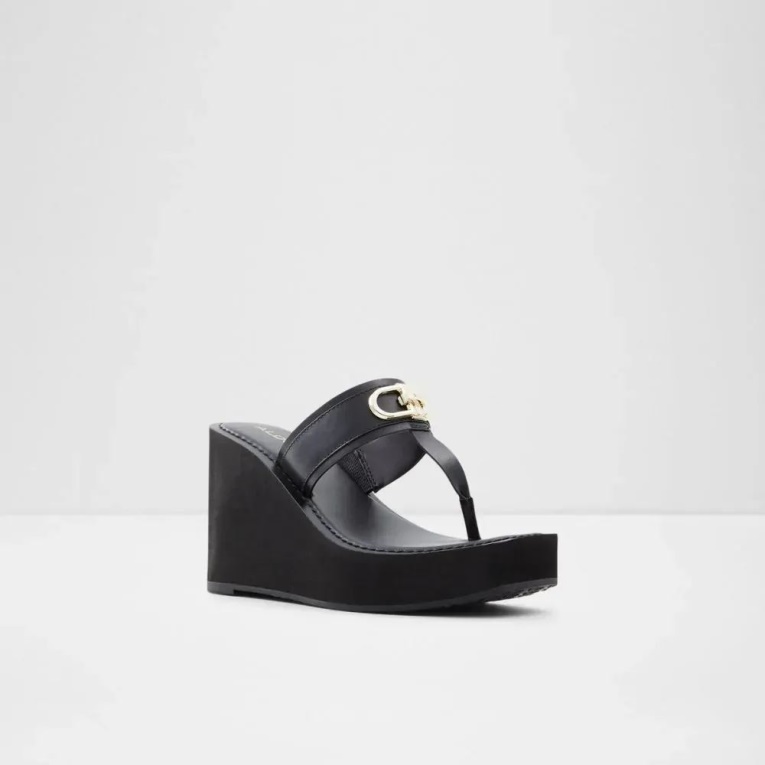 Negro - Sandalias Con Cuña De Mujer Aldo Fashion Macarenia