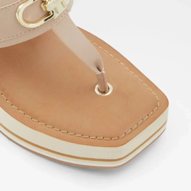 Macarenia Sandalia De Playa Con Cuña De Dedo De Mujer Moda Aldo Rosa Claro