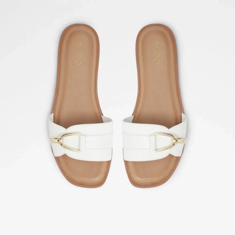 Sandalias Planas De Mujer Magda Moda Otro-blanco Aldo