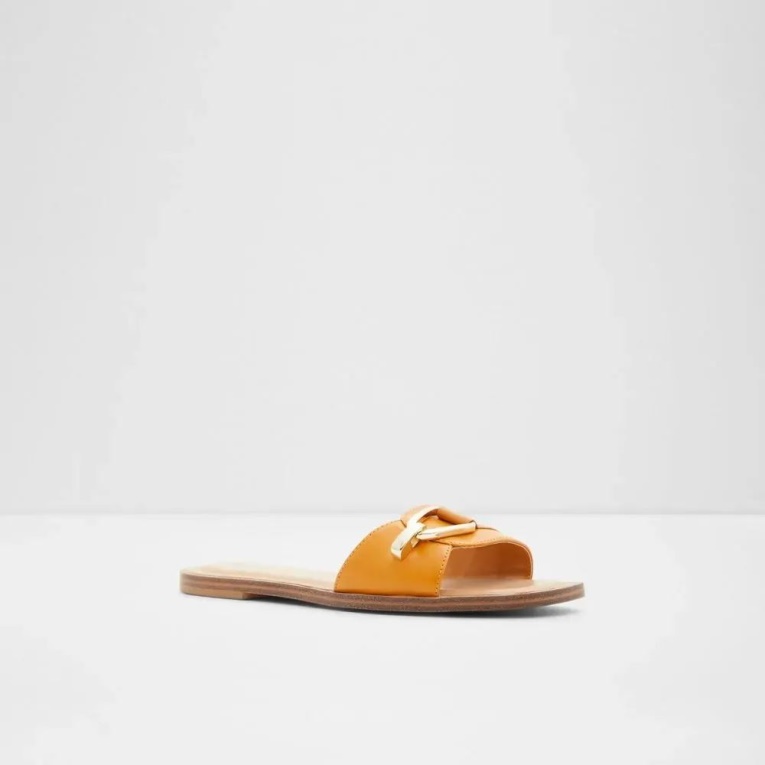 Sandalias Magda Con Punta Cuadrada Para Mujer Moda Aldo Amarillo Medio