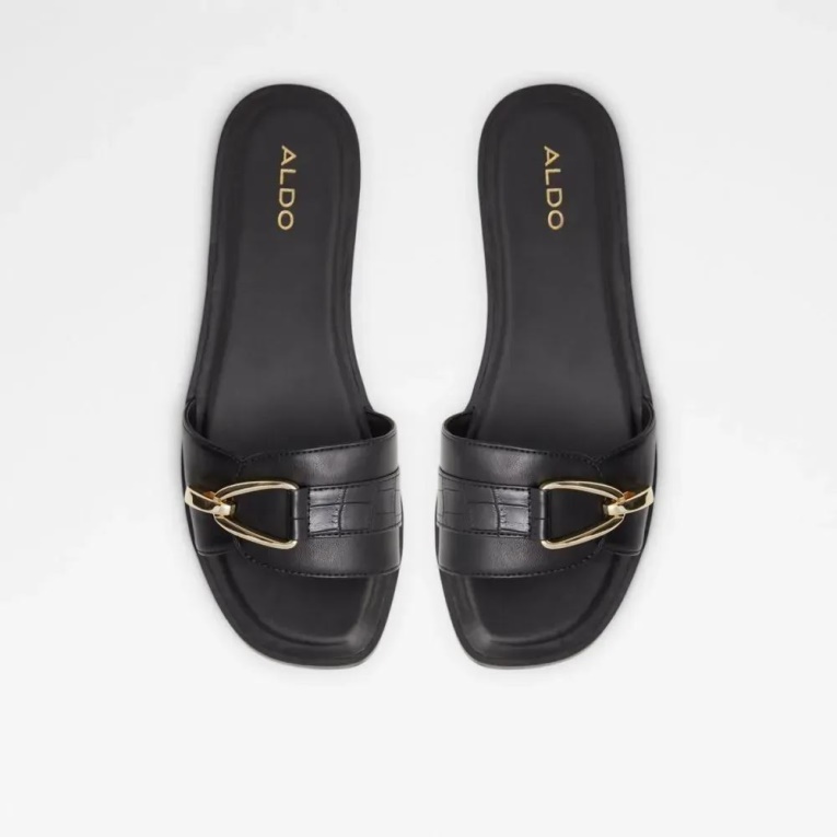 Sandalias Magda Con Puntera Cuadrada Para Mujer Moda Negro Aldo