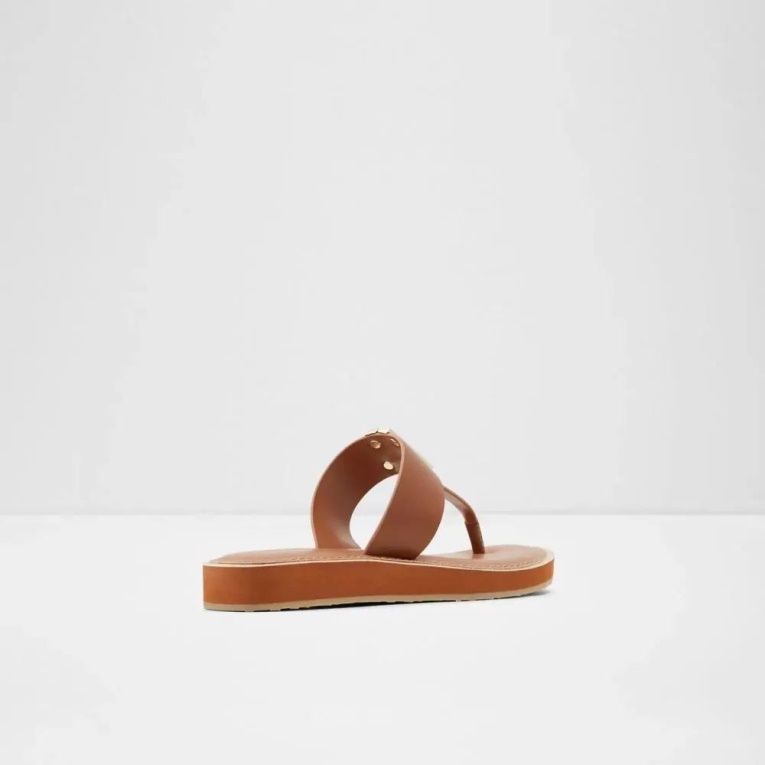 Malibu Sandalia De Dedo Plana De Mujer Moda Aldo Cognac