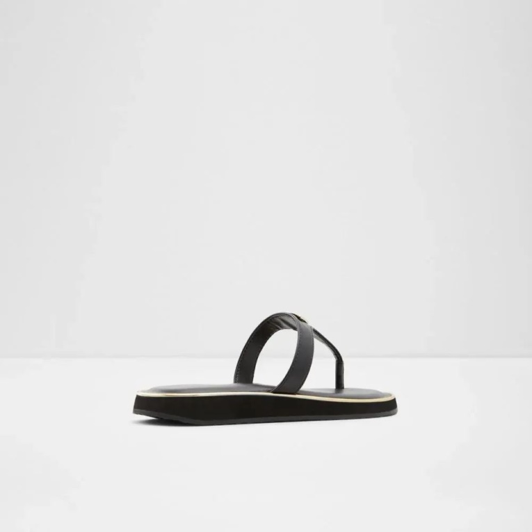 Manaberiel Mujer Thong Beach Sandalia Moda Aldo Negro