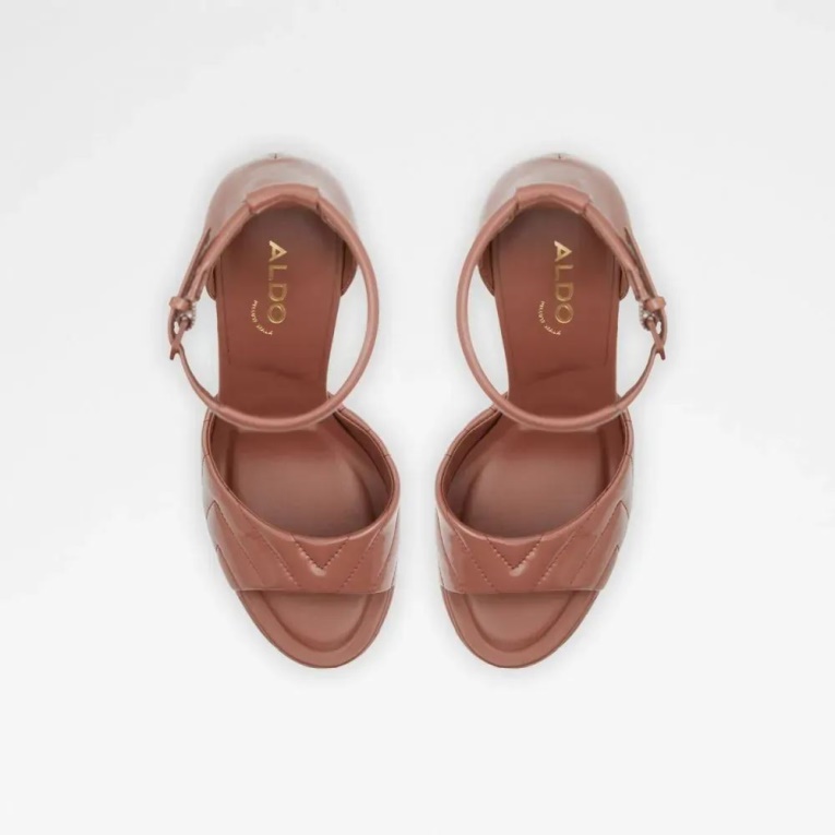 Aldo Fashion Milena - Sandalias De Mujer Con Plataforma Acolchada, Color óxido