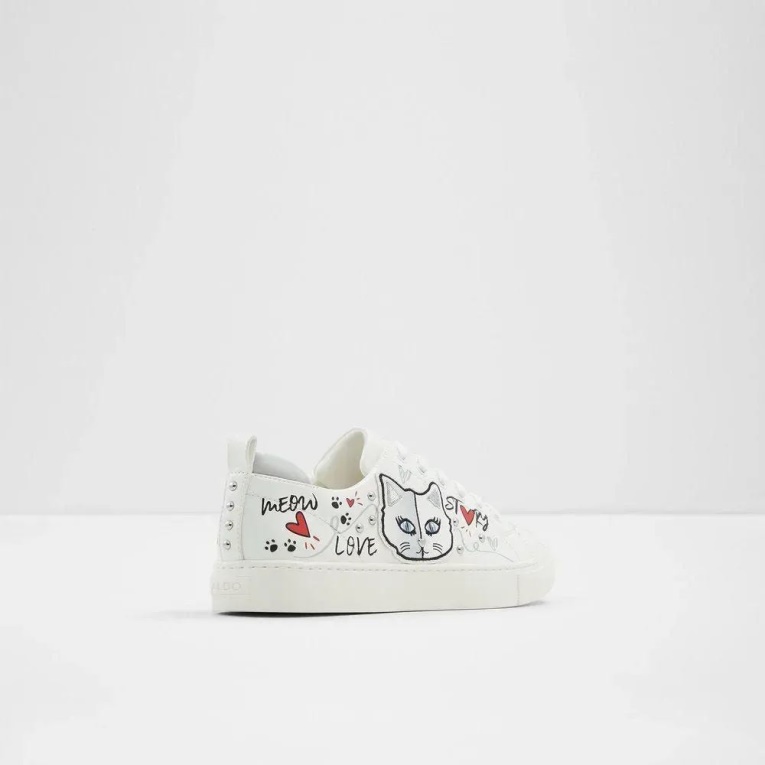 Zapatillas Bajas De Mujer Aldo Minou Blancas De Moda
