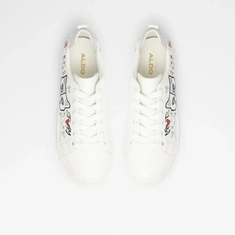 Zapatillas Bajas De Mujer Aldo Minou Blancas De Moda