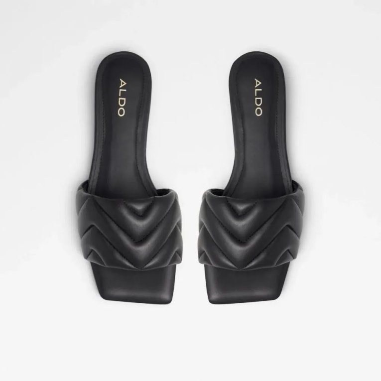 Sandalia Plana Mujer Aldo Moniq Negro Moda