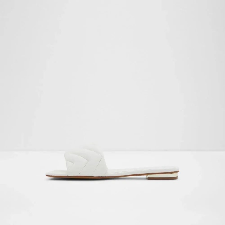 Sandalias Planas De Mujer Aldo White Moniq De Moda