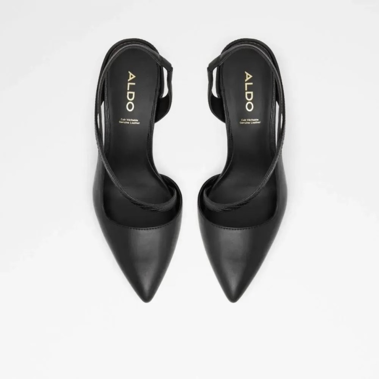 Negro Noideaa Sandalia De Tacón Medio Con Punta En Punta Para Mujer Aldo Fashion