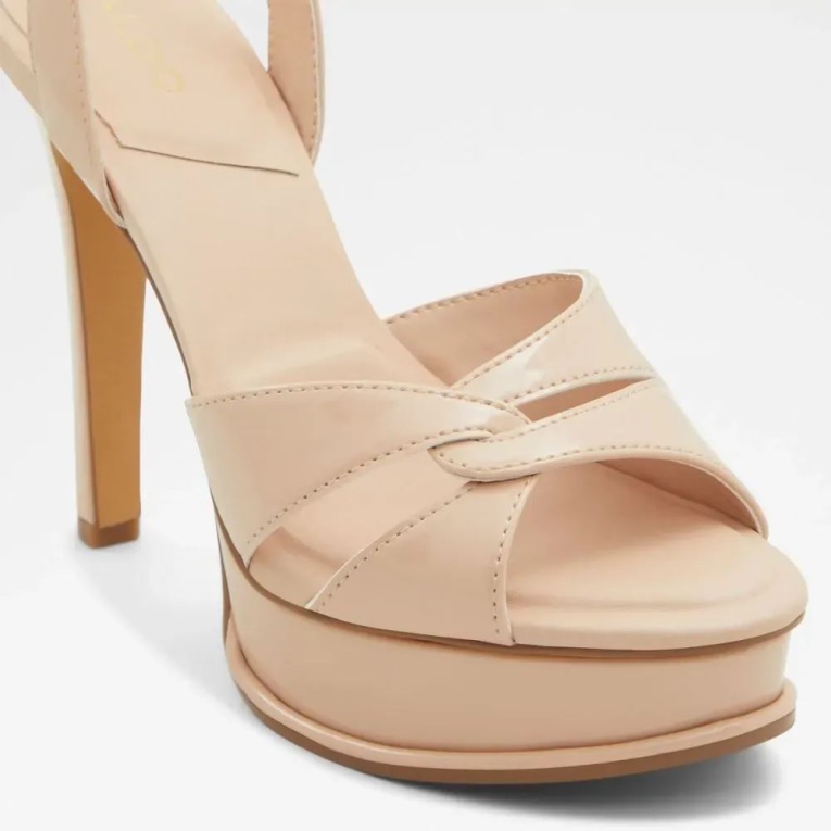 Sandalia De Tacón Con Plataforma De Mujer Aldo Ocoewan Marrón Claro