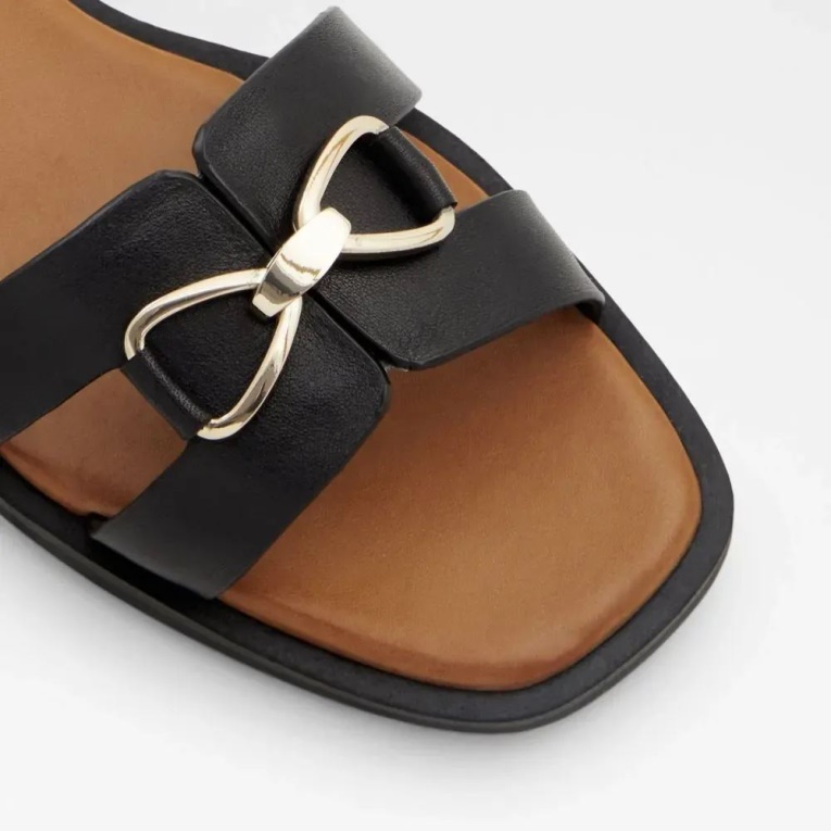 Sandalia Plana De Mujer Con Tira Trasera Aldo Odele De Moda Negra