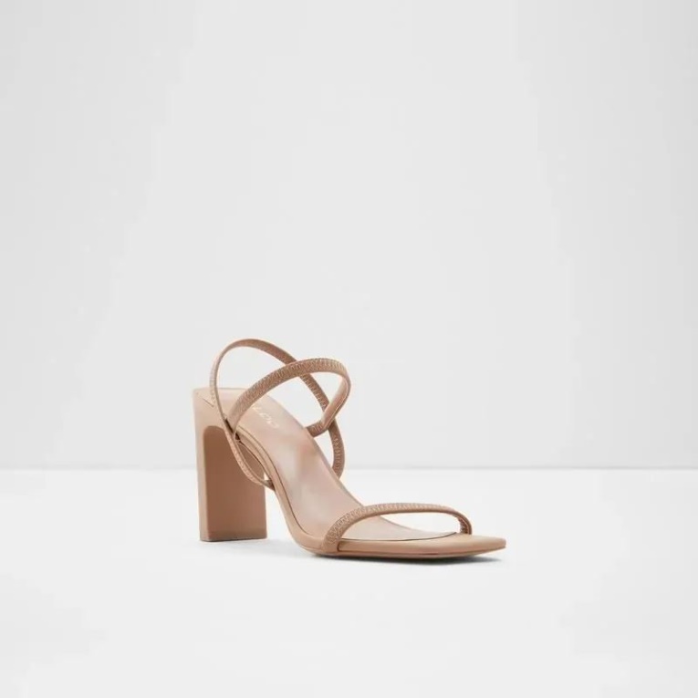 Okurr Sandalias De Tacón De Bloque Con Tira Trasera Para Mujer Moda Aldo Hueso