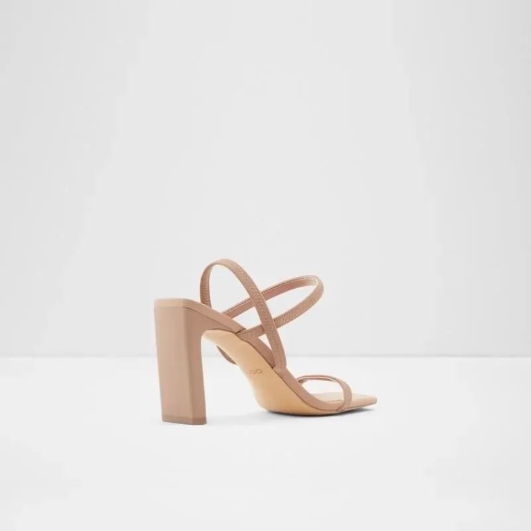 Okurr Sandalias De Tacón De Bloque Con Tira Trasera Para Mujer Moda Aldo Hueso