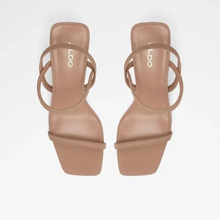 Okurr Sandalias De Tacón De Bloque Con Tira Trasera Para Mujer Moda Aldo Hueso