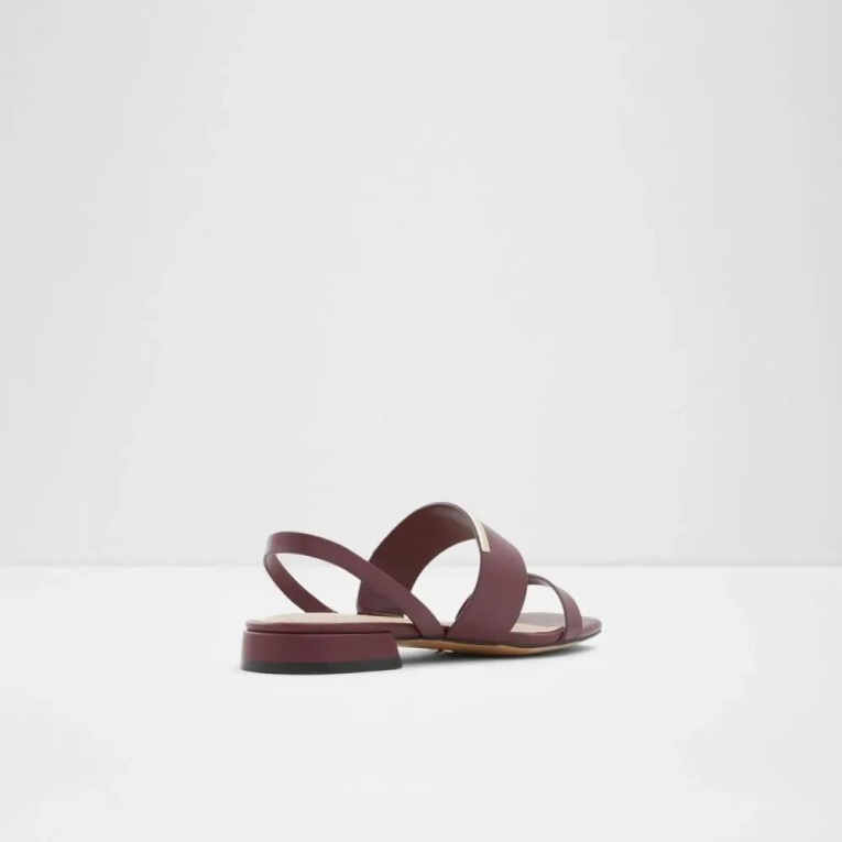 Sandalia Plana De Mujer Bordo Aldo Fashion Onigohan