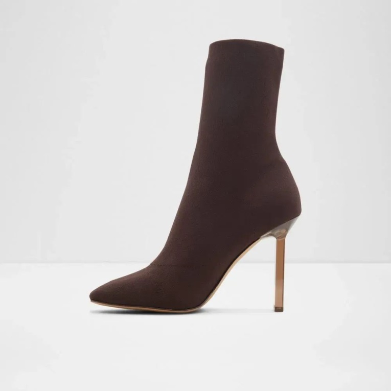 Botines De Caña Baja De Mujer Aldo Ovieda De Moda Marrón Oscuro