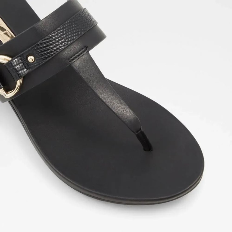 Sandalia Mujer Pandra Tacón Plano Moda Aldo Negro