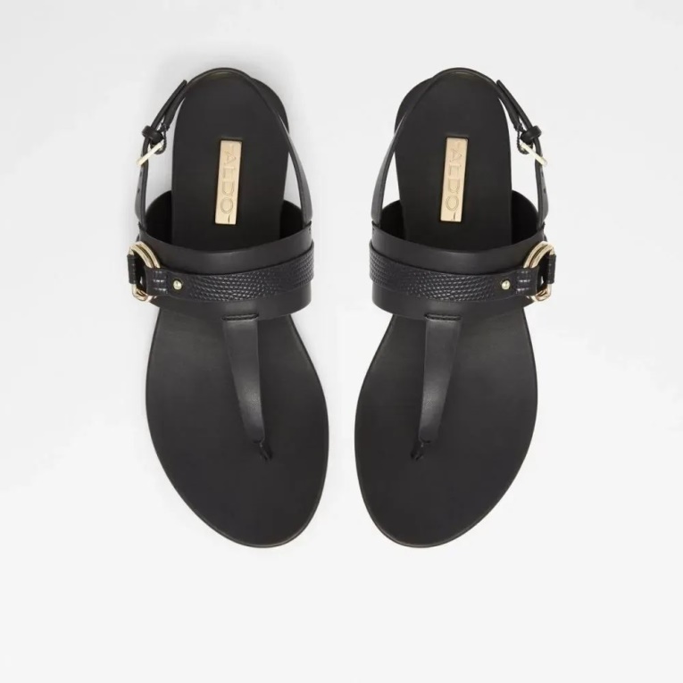 Sandalia Mujer Pandra Tacón Plano Moda Aldo Negro