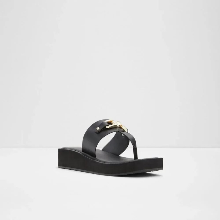 Sandalia De Playa Con Correa Para Mujer Aldo Poolside De Moda Negro