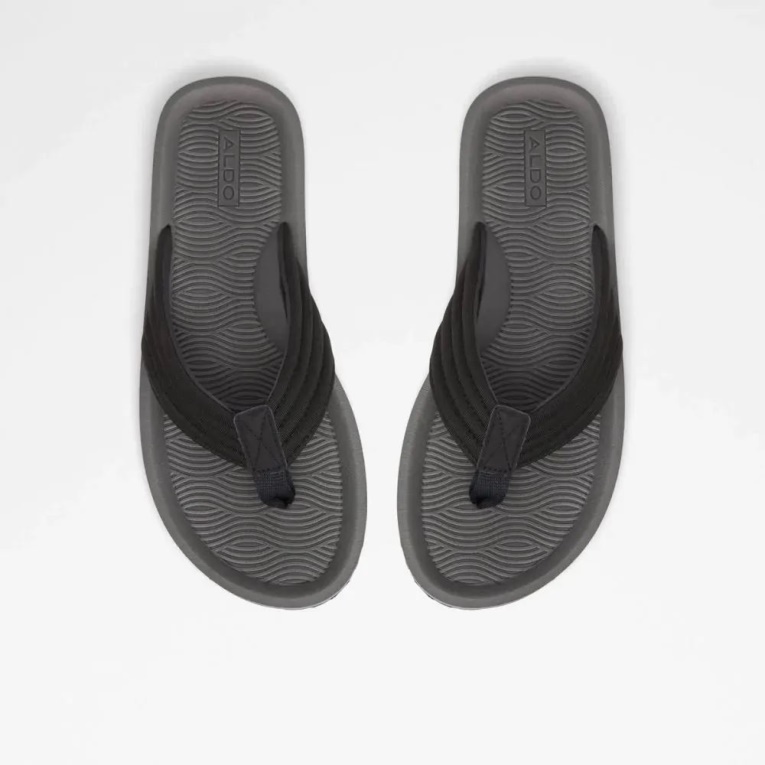 Sandalia De Tiras Planas Para Hombre Aldo Other-Black Proicien