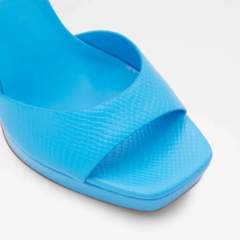 Prisilla Mujer Zapato De Tacón Con Correa En El Tobillo Moda Azul Brillante Aldo