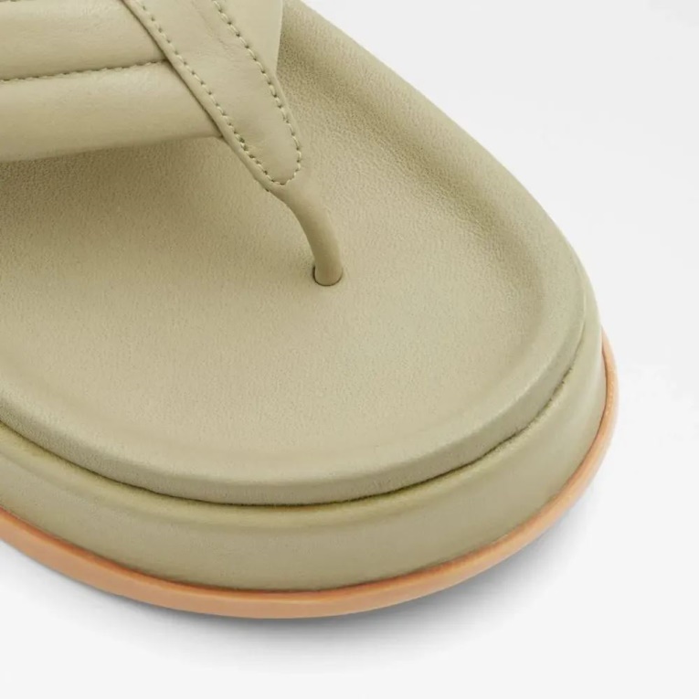 Sandalia Con Tira De Cuña De Mujer Rachelle De Moda Verde Claro De Aldo