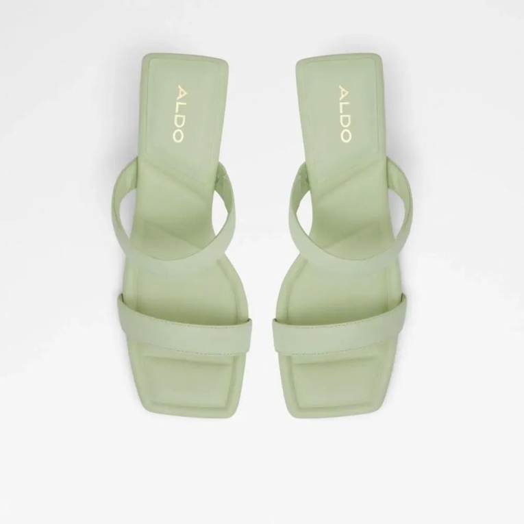 Ranalassi Sandalias De Mujer Con Tacón En Bloque Moda Verde Brillante Aldo