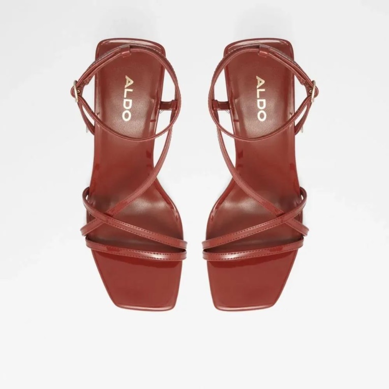 Sandalias De Tacón Con Correa En El Tobillo Para Mujer Aldo Medium Red Rendalith De Moda