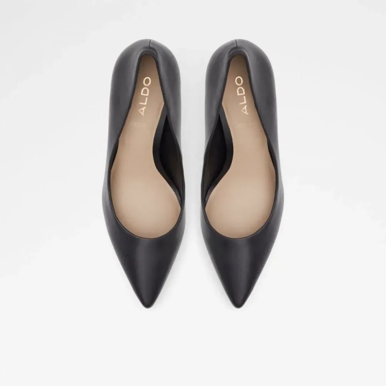 Moda Aldo Negro Sereniti Zapatos De Mujer Sin Cordones En El Tacón De Bomba