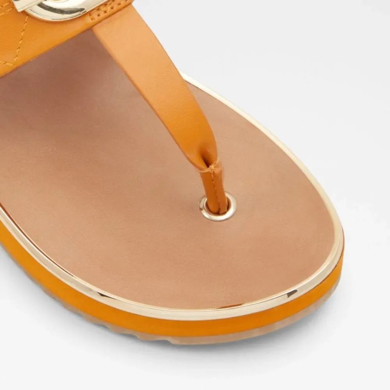 Sandalia De Playa De Mujer Aldo Searene Thong Beach Sandalia Medio Amarillo