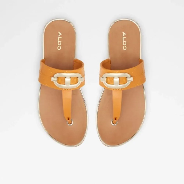 Sandalia De Playa De Mujer Aldo Searene Thong Beach Sandalia Medio Amarillo