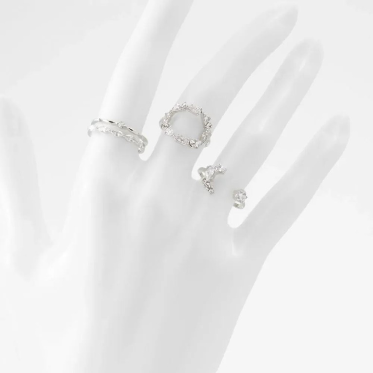 Moda Plata/transparente Multi Aldo Selam Accesorios De Mujer Anillo