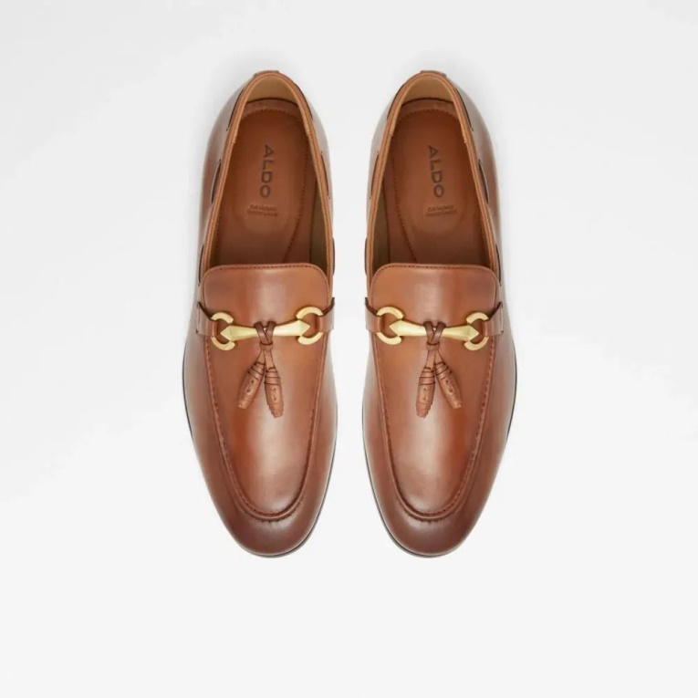 Cognac Moda Aldo Stokhid Hombre Slip On Mocasín Zapato De Vestir