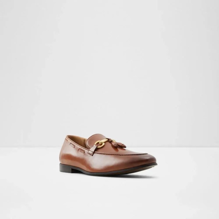 Cognac Moda Aldo Stokhid Hombre Slip On Mocasín Zapato De Vestir