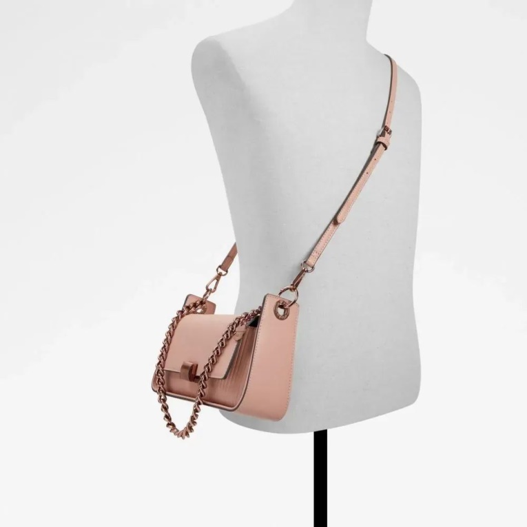 Bolso De Mano De Mujer Con Estría Rosa Claro De Moda Bolso De Hombro Aldo
