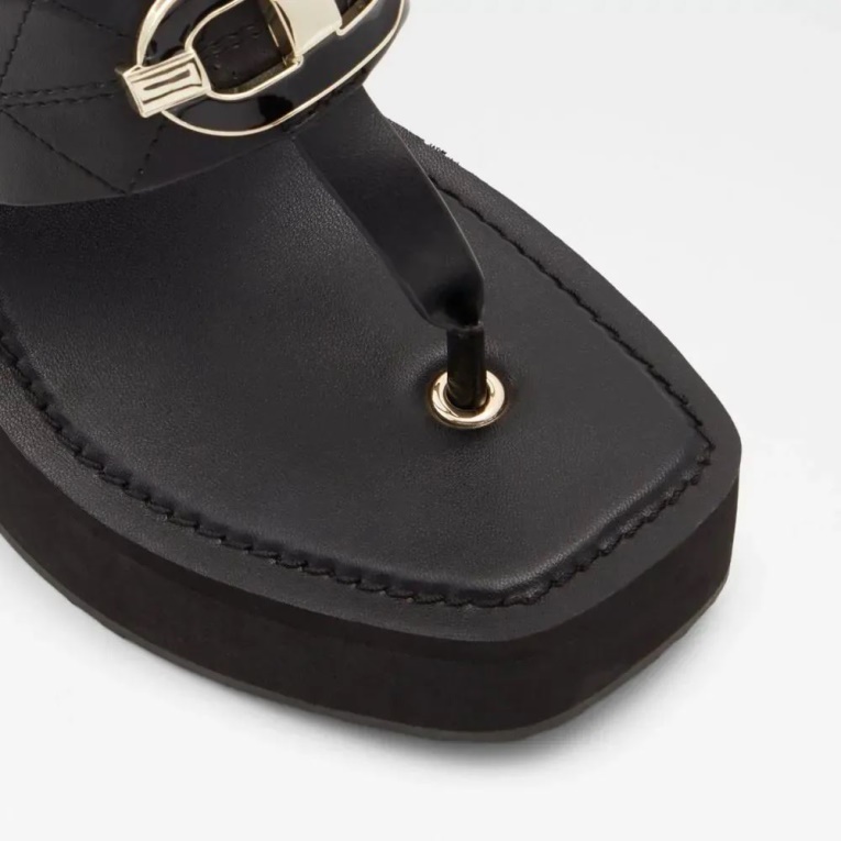 Sandalia De Playa Con Cuña De Mujer Aldo Sunseek Negro