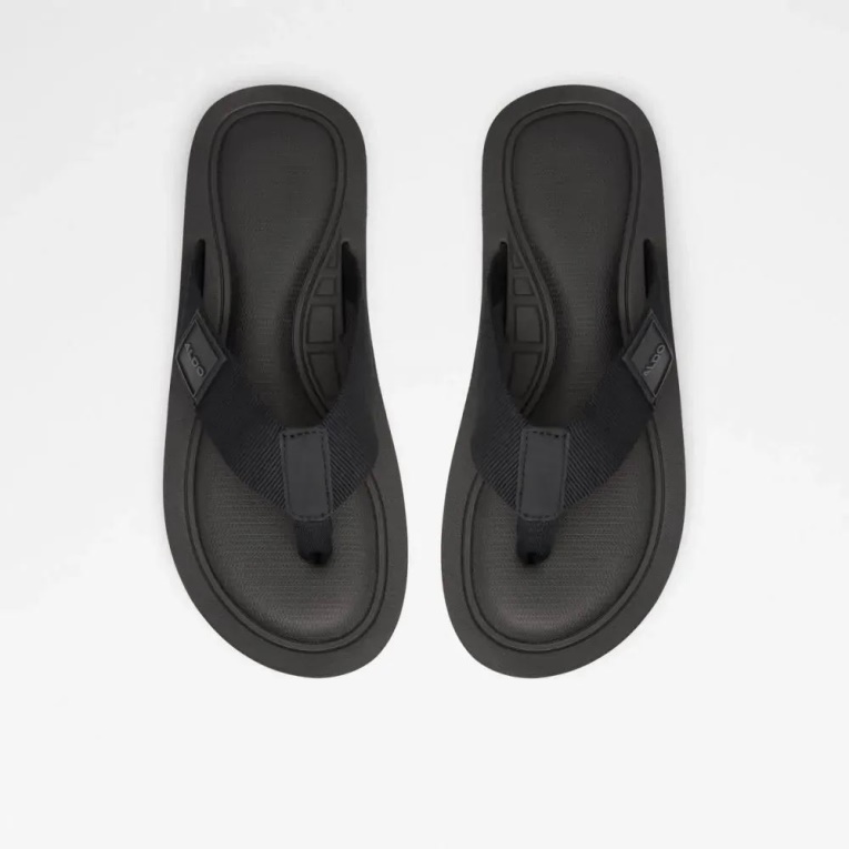 Sandalia De Dedo Plana De Hombre Tengen Moda Negro Aldo
