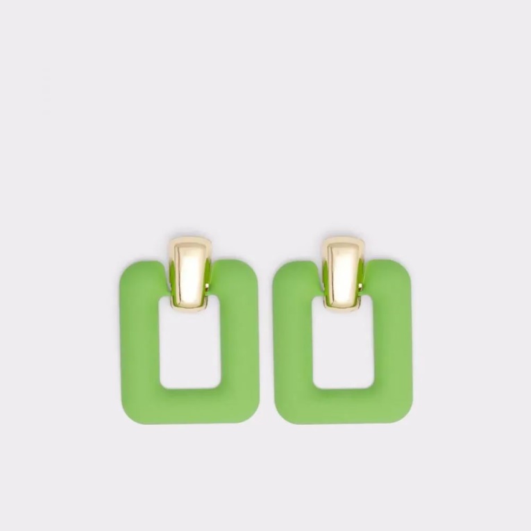 Verde Brillante Aldo Fashion Thigoni Accesorios De Mujer Aretes