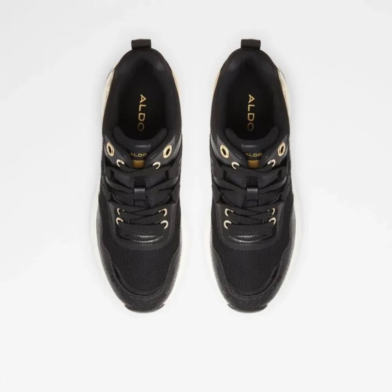 Zapatilla De Deporte Con Cuña De Mujer Aldo Thaliri En Negro De Moda