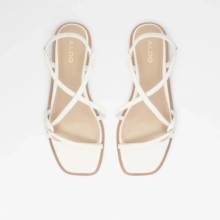 Toosieflex Mujer Sandalias Con Tiras Planas En La Parte Trasera Moda Blanco Aldo