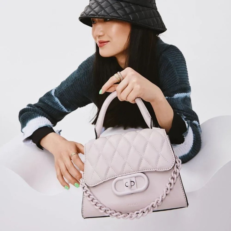 Aldo Otro Gris Moda Tranquil Mujer Bolso De Mano Asa Superior