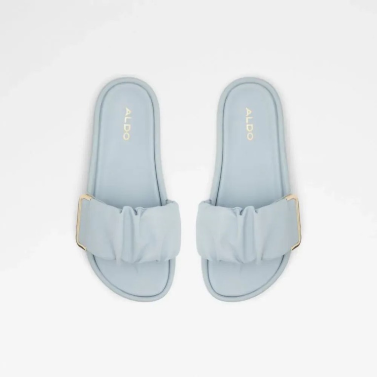 Sandalias Planas De Mujer Tybus Azul Claro Aldo Fashion