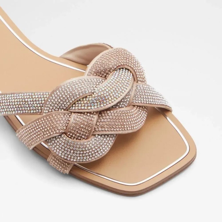 Sandalias Planas De Mujer En Dorado Rosa Tydeus Moda Aldo